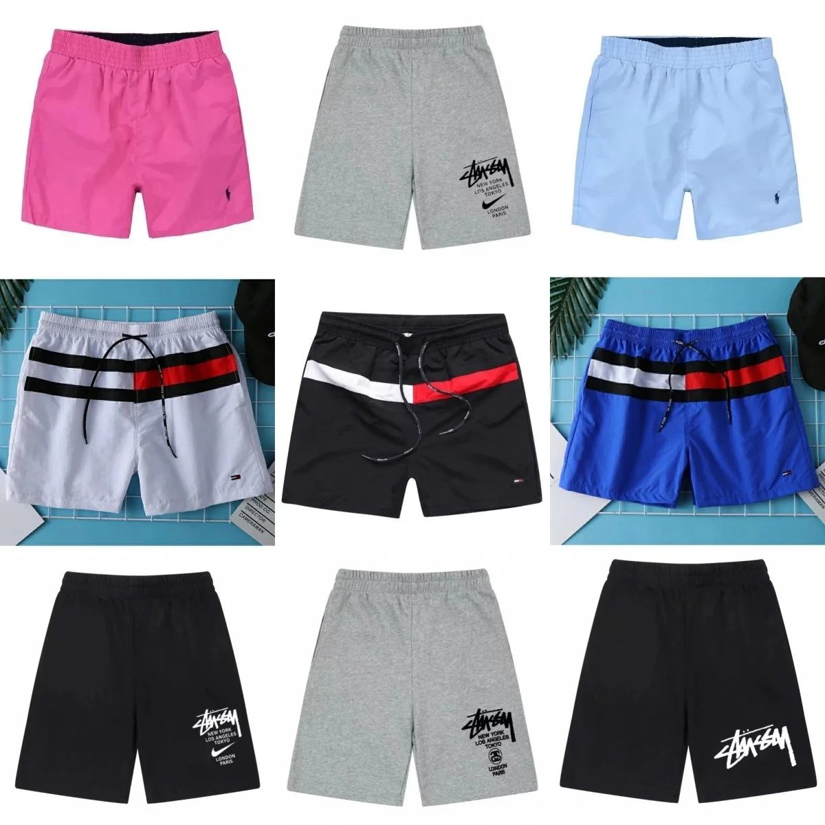 Stussy Men's Athletic Shorts Lightweight Quick Dry Sport Shorts