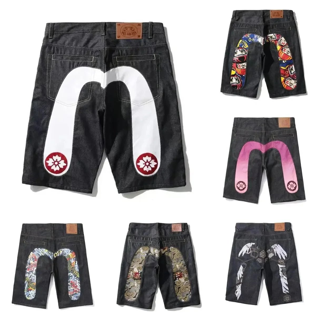 Maison Margiela Denim Shorts with Iconic M Logo Patch