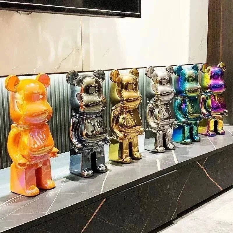 Glossy Metallic Bearbrick Collectible Figures