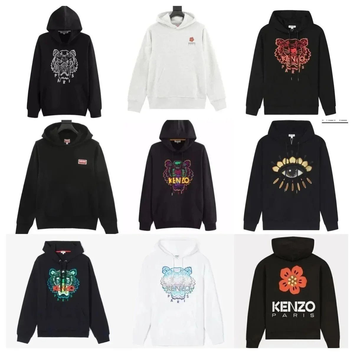 KENZO Tiger Hoodie Sweatshirt Paris Logo Men Women Fashion Streetwear