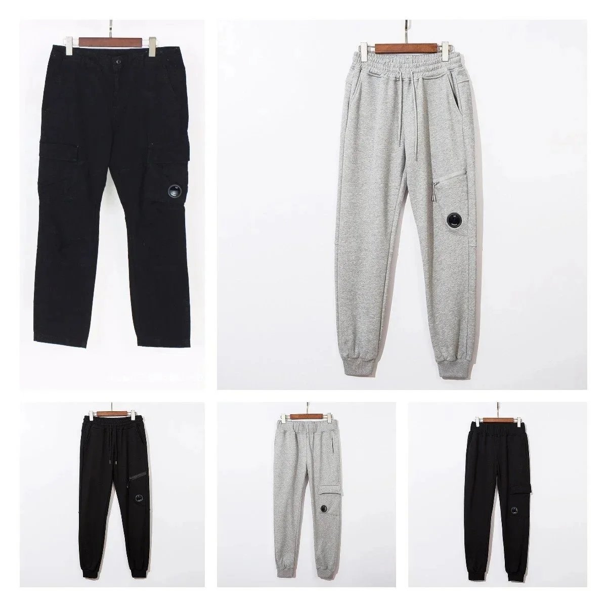 Men's Casual Jogger Pants with Cargo Pockets and Drawstring Waist