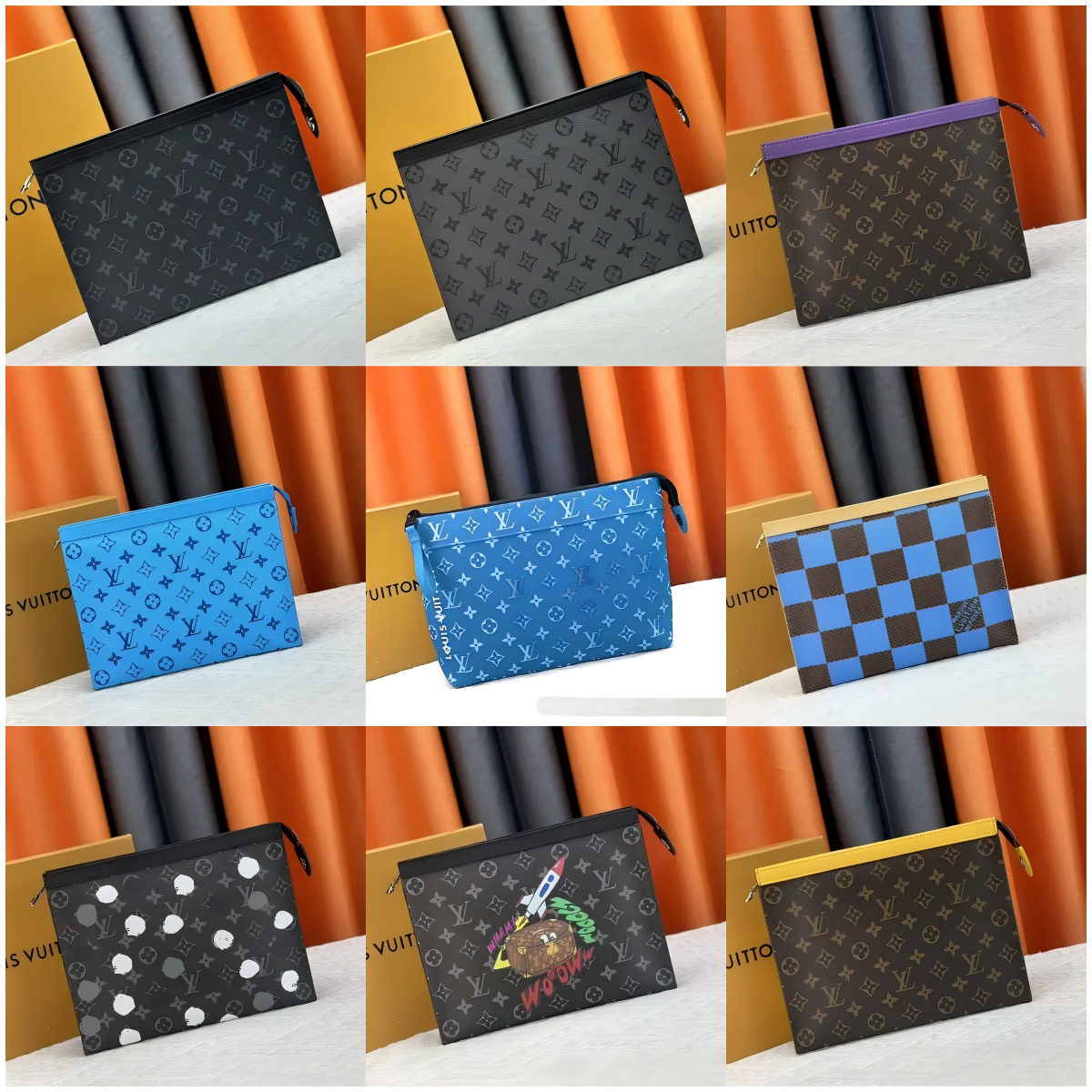 Louis Vuitton Monogram Canvas Pouch Bag for Men and Women