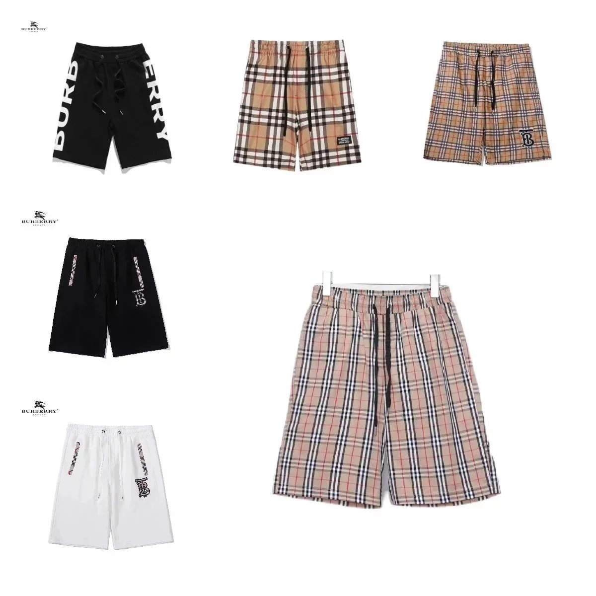 Burberry Check Pattern Men's Shorts & Logo Print Sweat Shorts