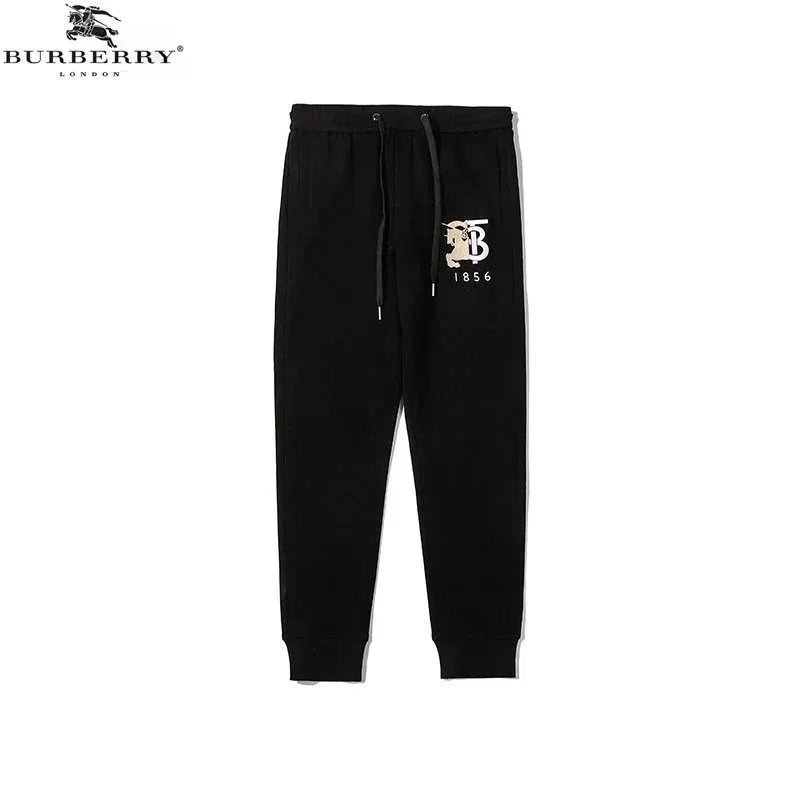 Burberry Black Logo Embroidered Sweatpants