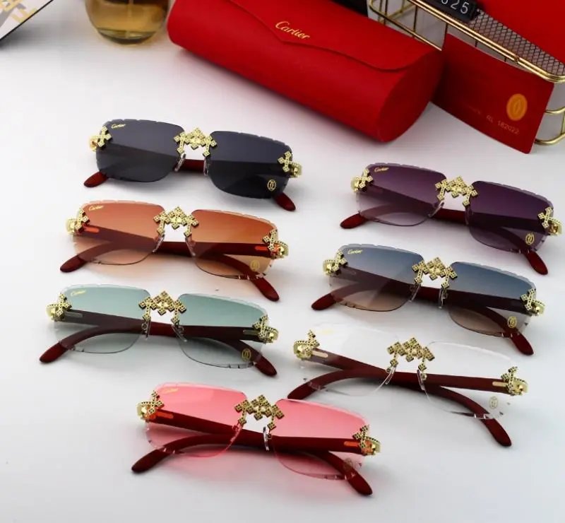 Cartier Luxury Sunglasses with Gold Decorative Frame