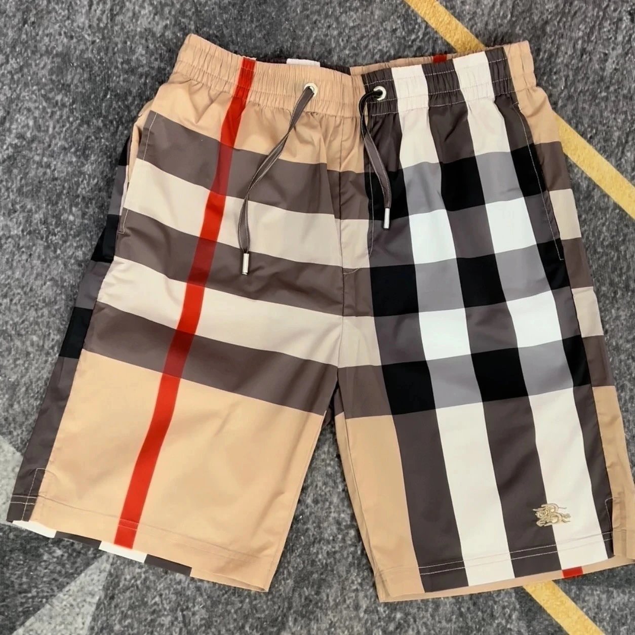 Burberry Check Pattern Swim Shorts for Men