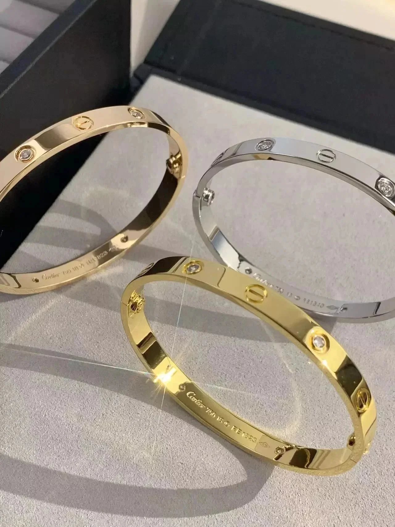Cartier Love Bracelet in Yellow and White Gold with Diamonds