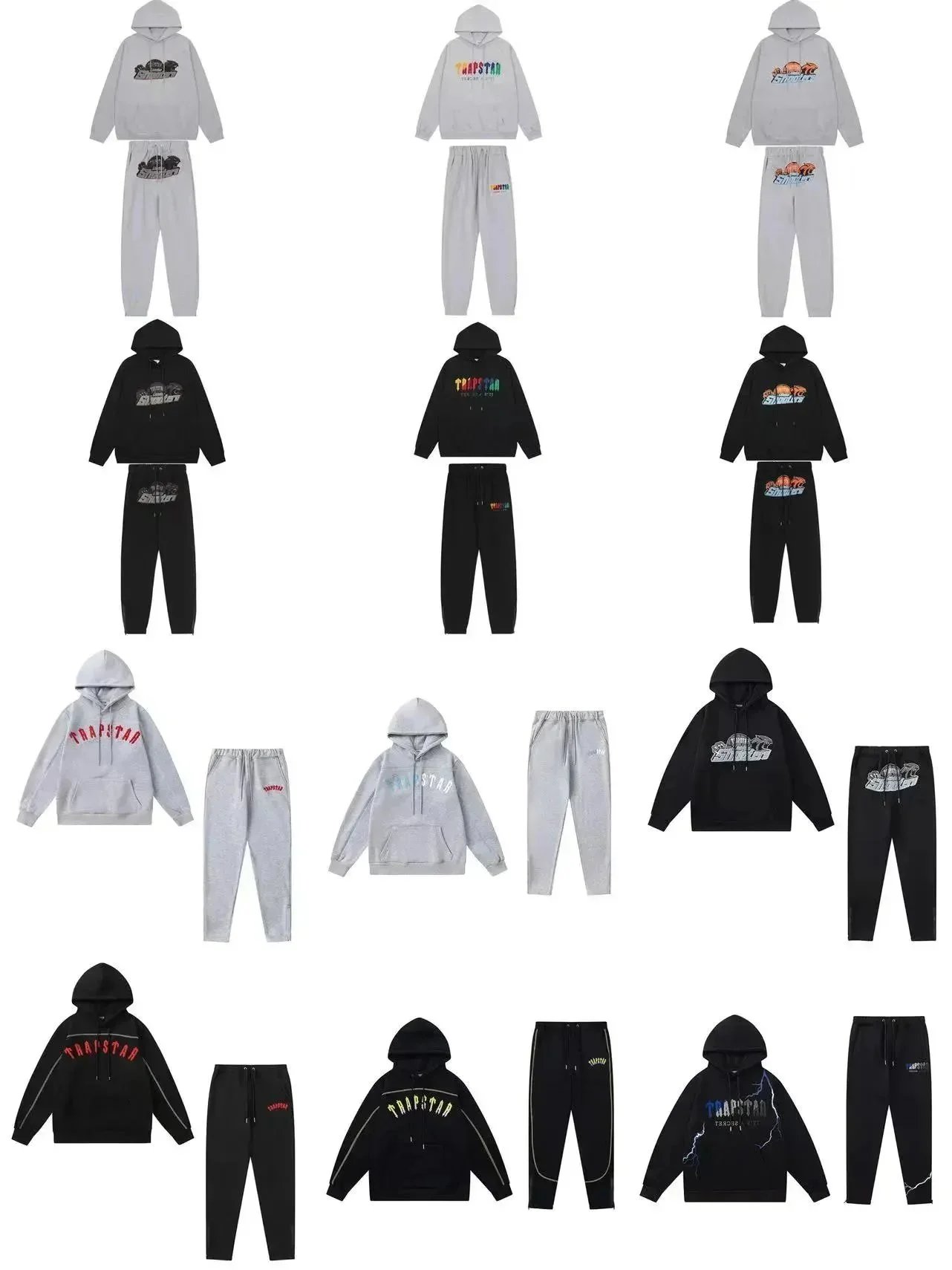 TRAPSTAR Hoodie and Pants Set for Men and Women - Fashion Streetwear Outfit