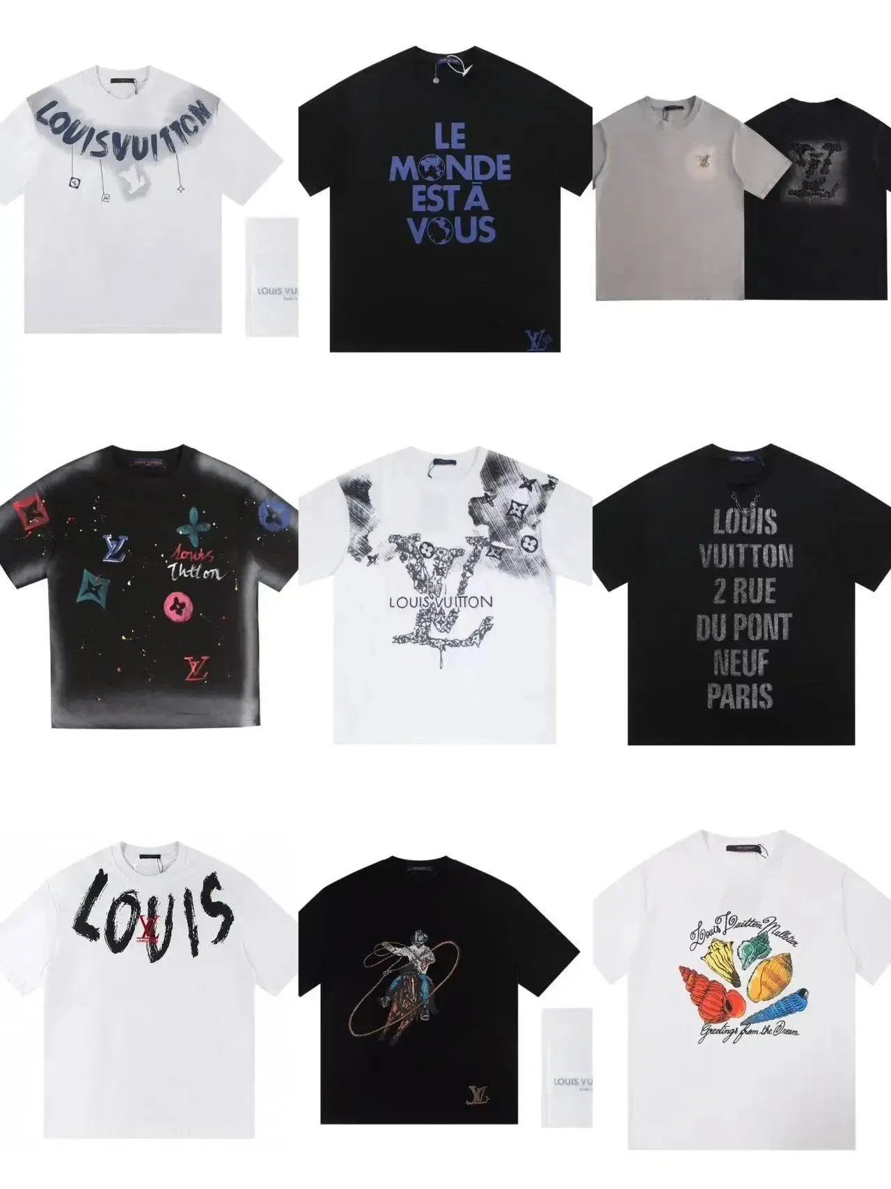 Louis Vuitton Men's Graphic T-Shirts Collection