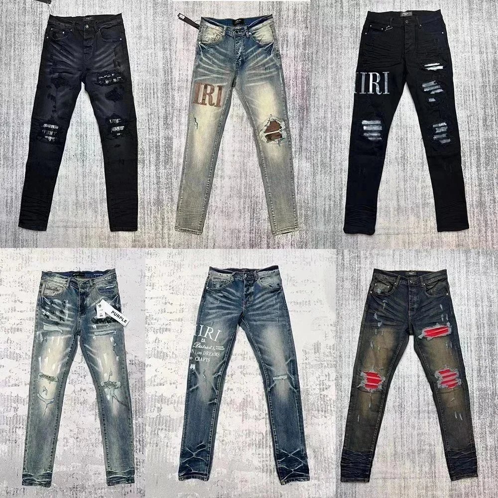 Dolce & Gabbana Men's Distressed Ripped Jeans with Logo Print