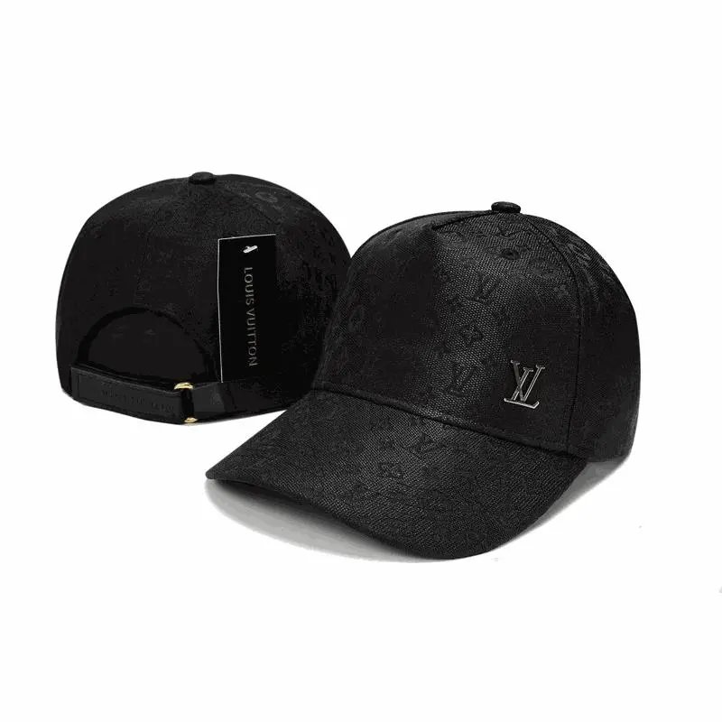 Louis Vuitton Black Monogram Baseball Cap for Men and Women