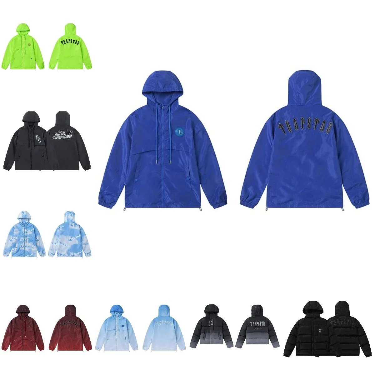 TRAPSTAR Hooded Windbreaker Jacket Men Women Streetwear Fashion Outerwear