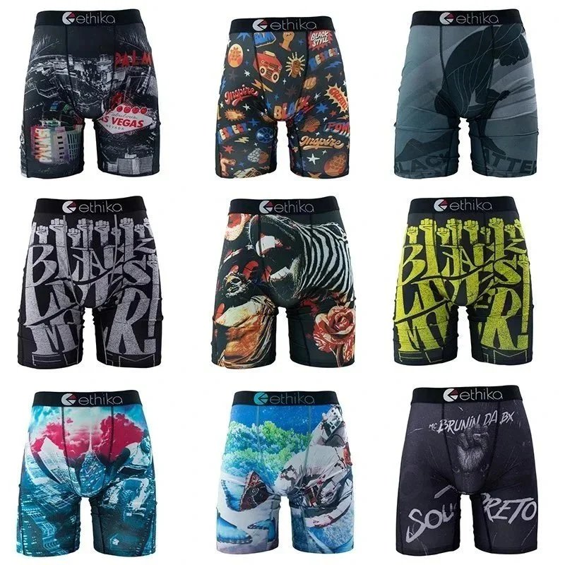 Cethika Men's Printed Boxer Briefs - Stylish & Comfortable Underwear