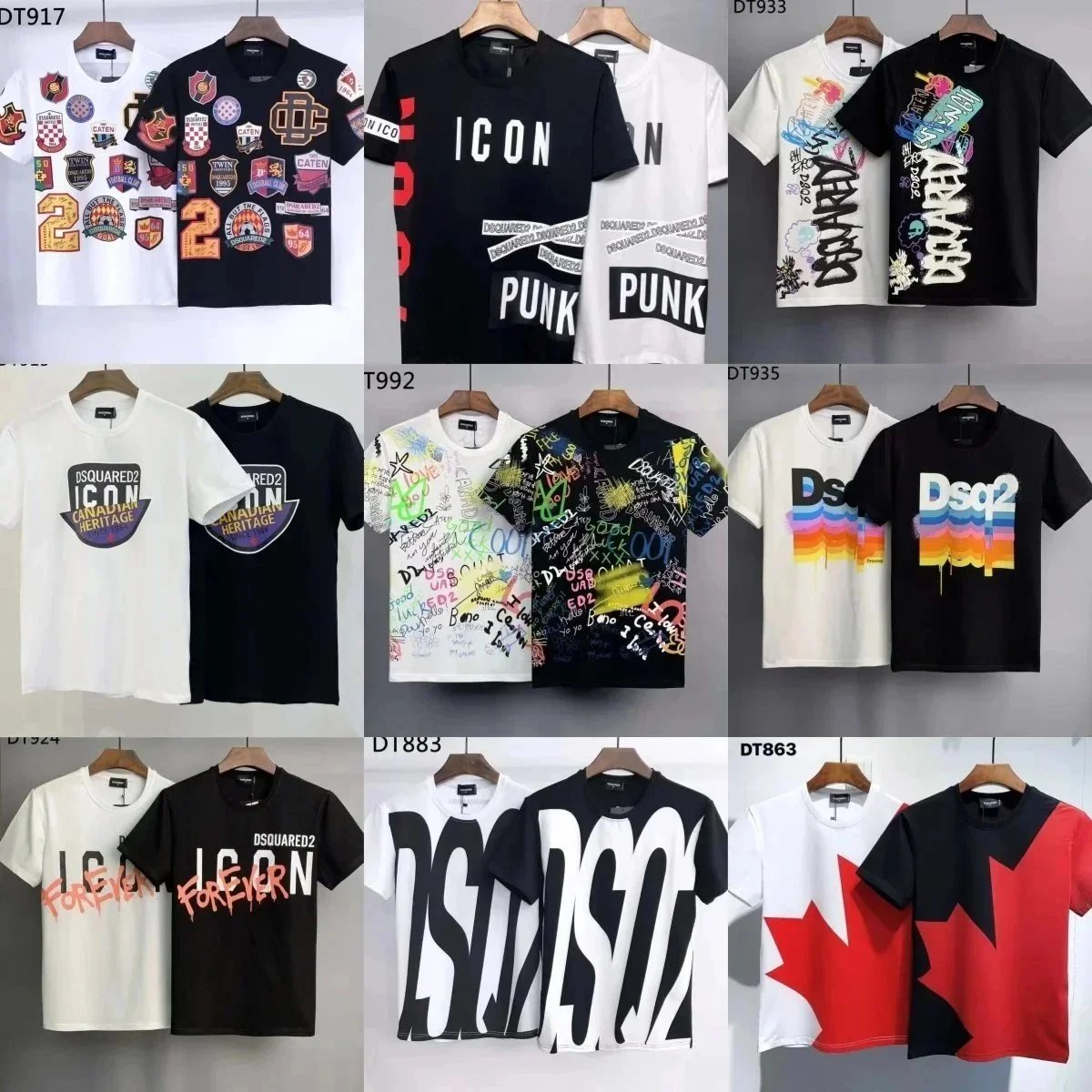 DSQUARED2 Men's T-Shirts Icon Punk Canadian Heritage Design