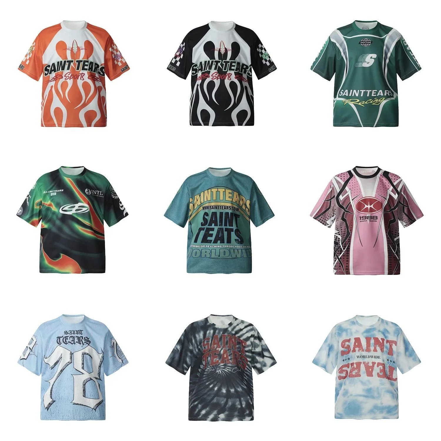Saint Tears Racing T-Shirts Collection for Men and Women