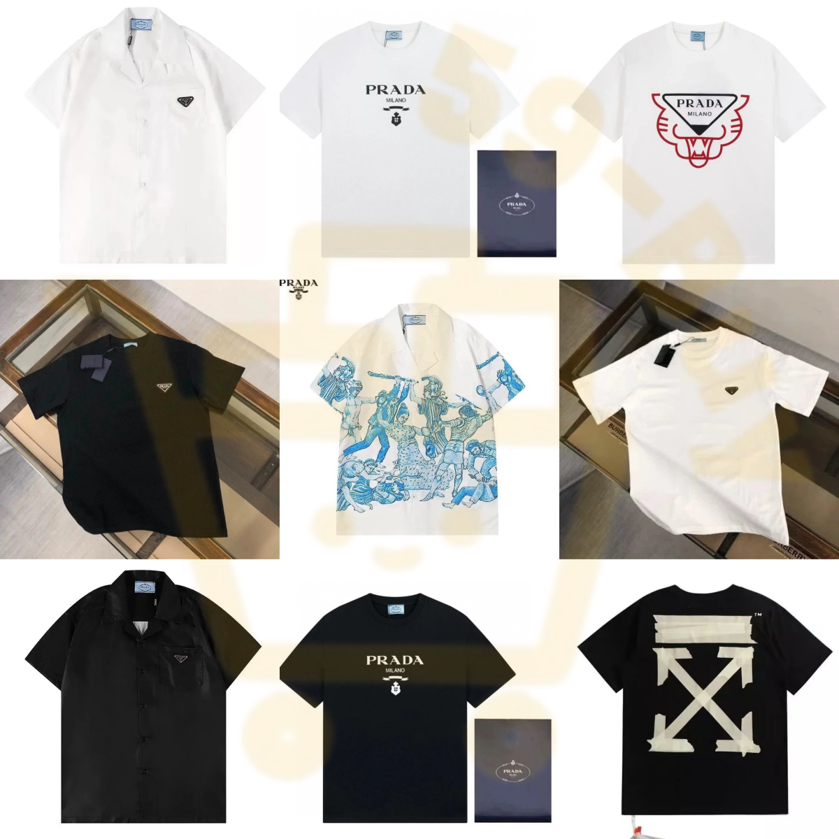 Prada Men's T-Shirts and Shirts Collection