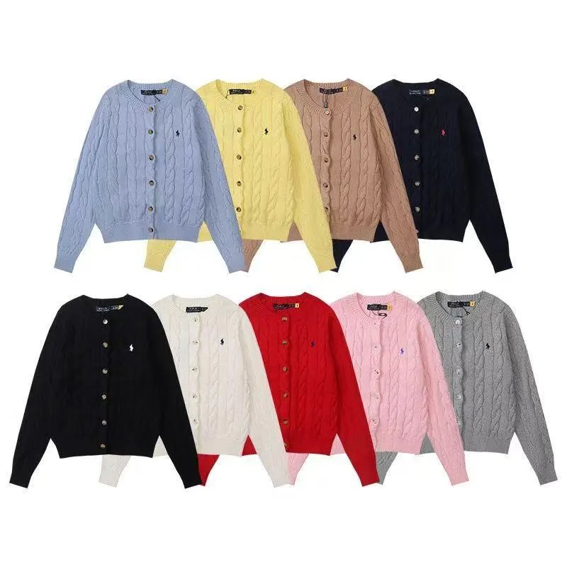 Classic Cable Knit Cardigan Sweater for Women - Multiple Colors