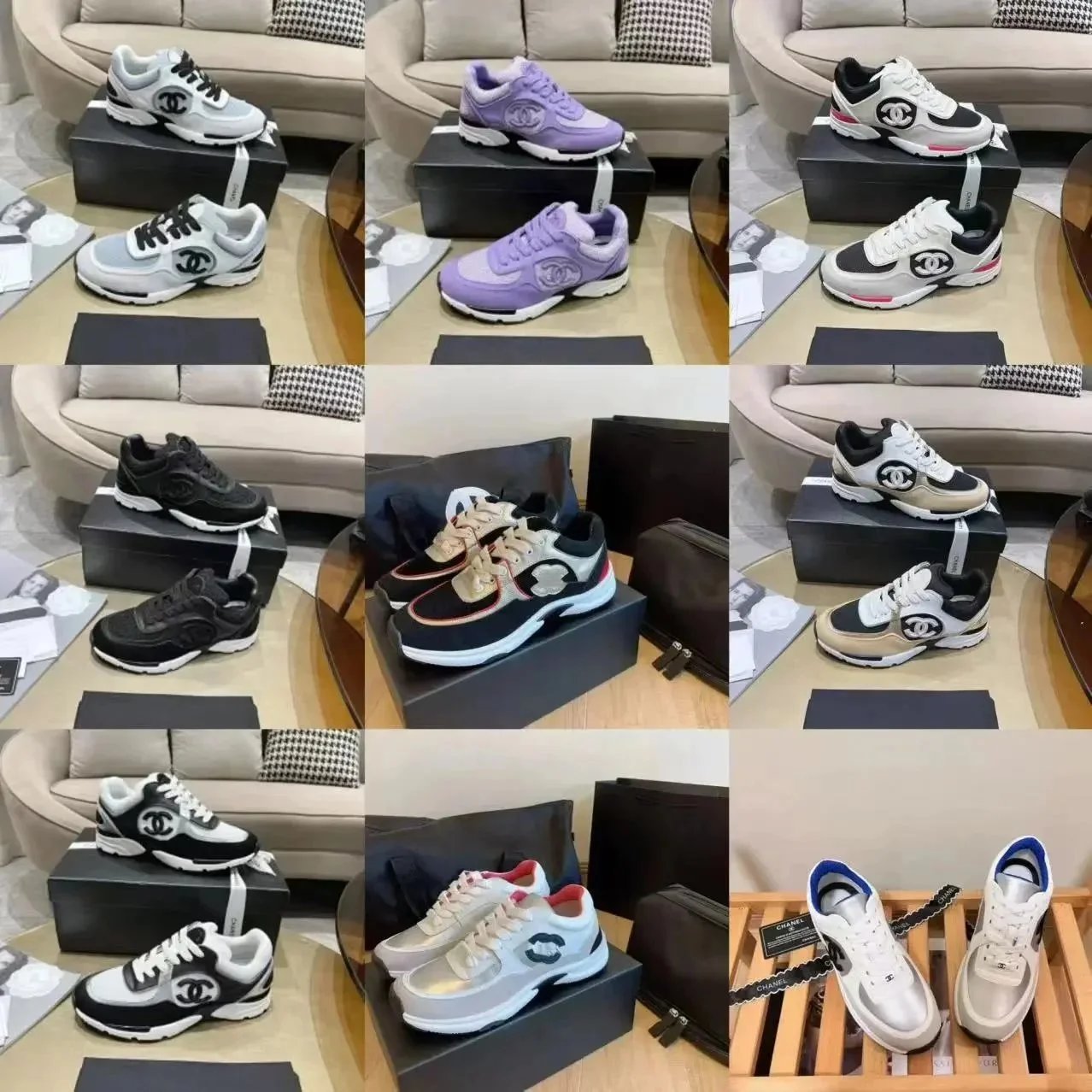 Chanel CC Logo Sneakers Fashion Sport Shoes for Women and Men