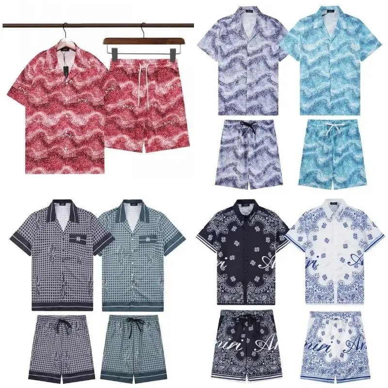 Men's Summer Casual Short Sleeve Shirt and Shorts Set