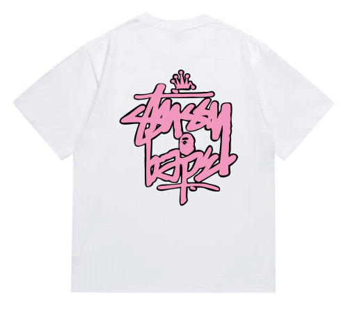 Pink Graffiti Logo White T-Shirt Supreme