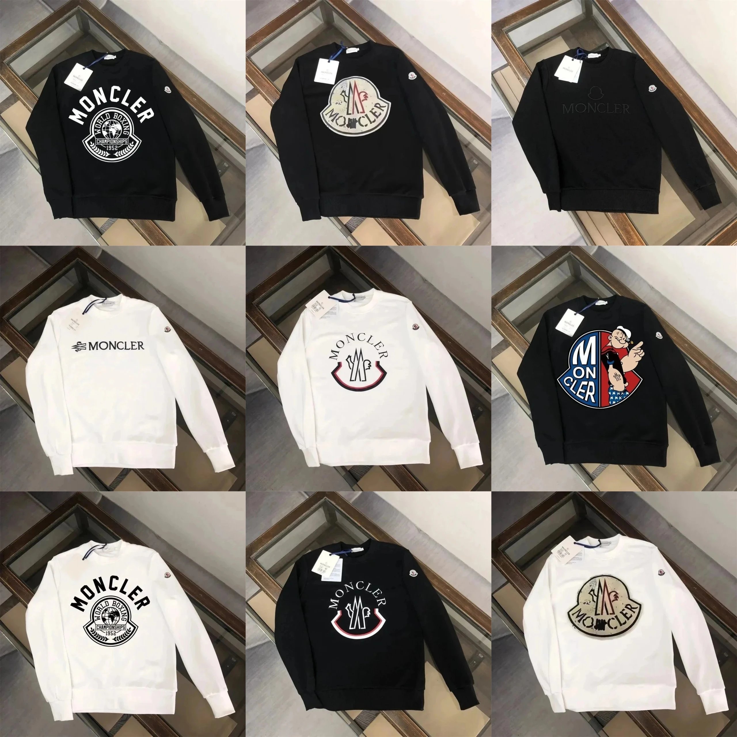 Moncler Logo Print Crewneck Sweatshirt for Men and Women