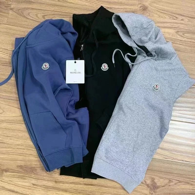 Moncler Hoodie Sweatshirt Men Women Casual Zip-Up Hooded Sweater