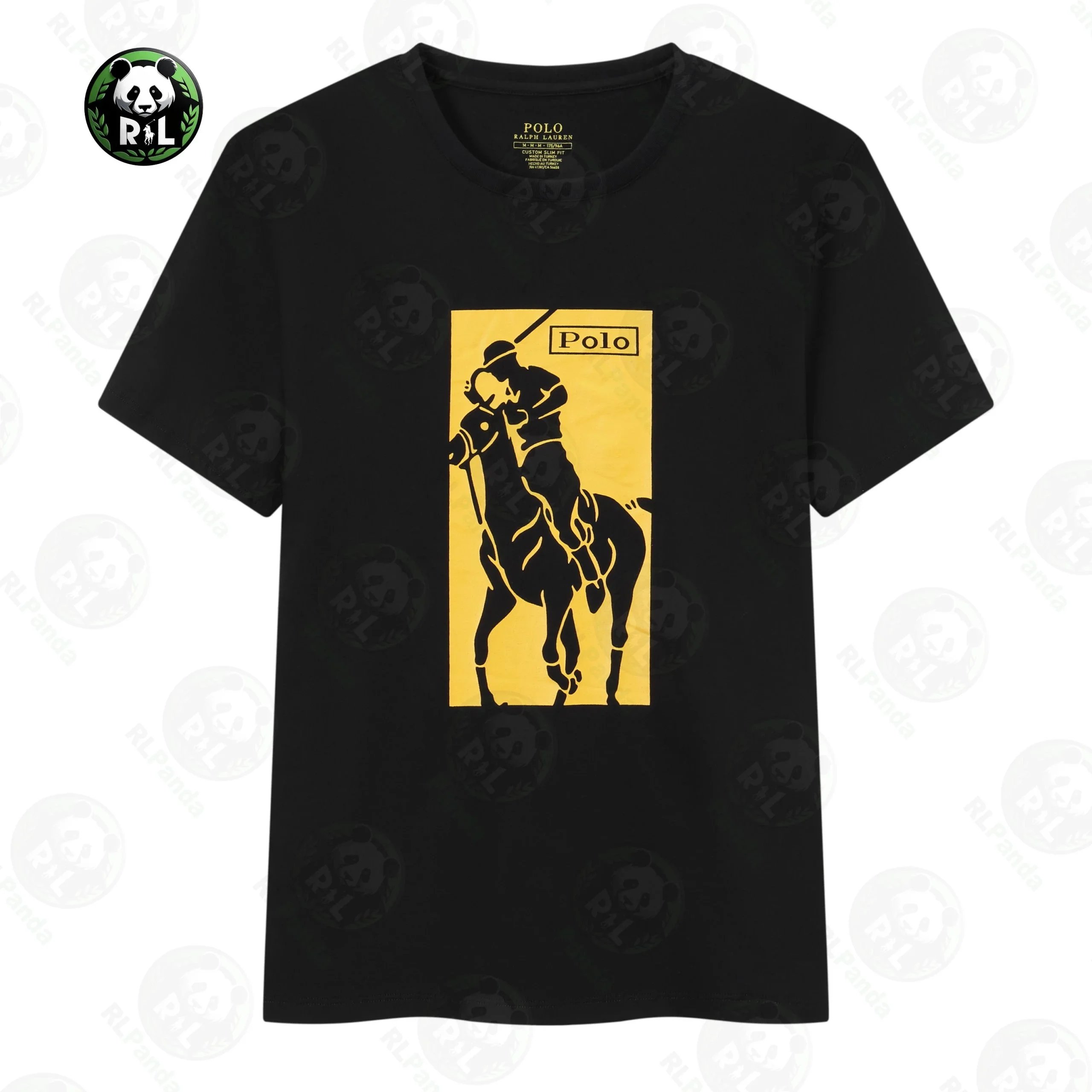 Polo Ralph Lauren Black T-Shirt with Gold Pony Logo