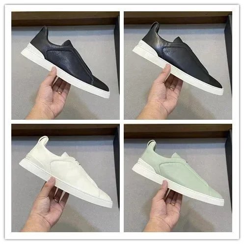 Minimalist Slip-On Sneakers for Men and Women - Black, White, Mint