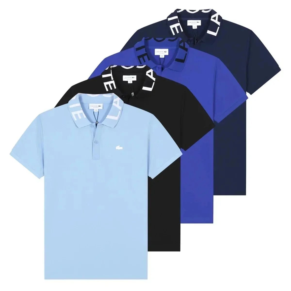 Lacoste Men's Polo Shirt with Logo Collar in Multiple Colors