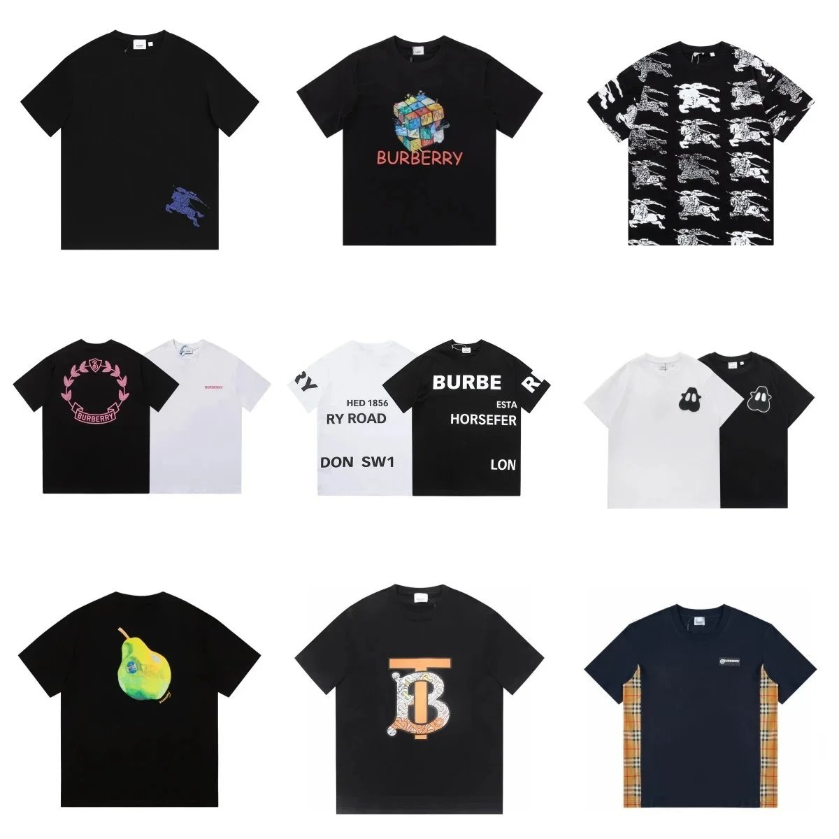 Burberry T-Shirts Collection Men's Fashion Streetwear