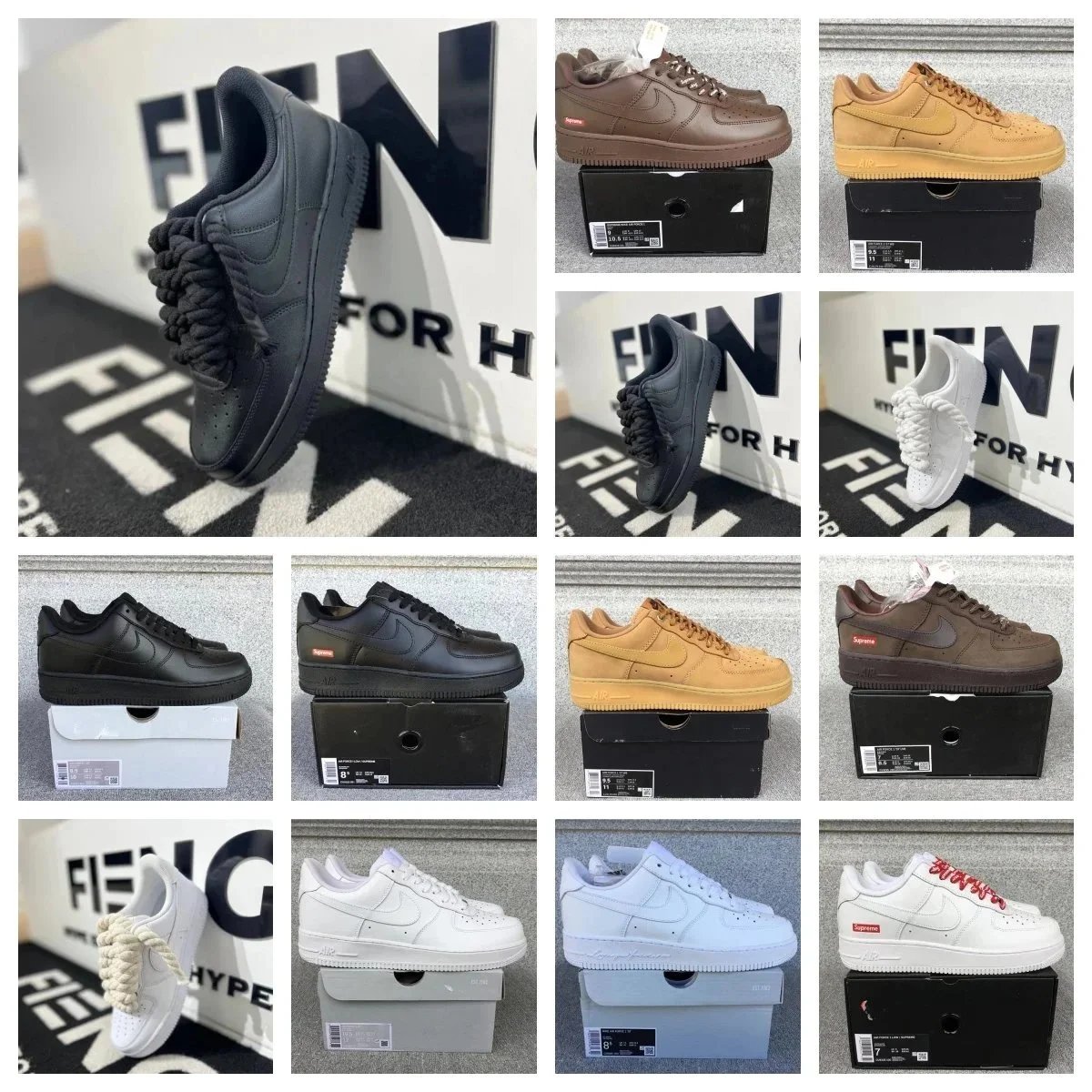 Nike Air Force 1 Low Supreme Collaboration Sneakers