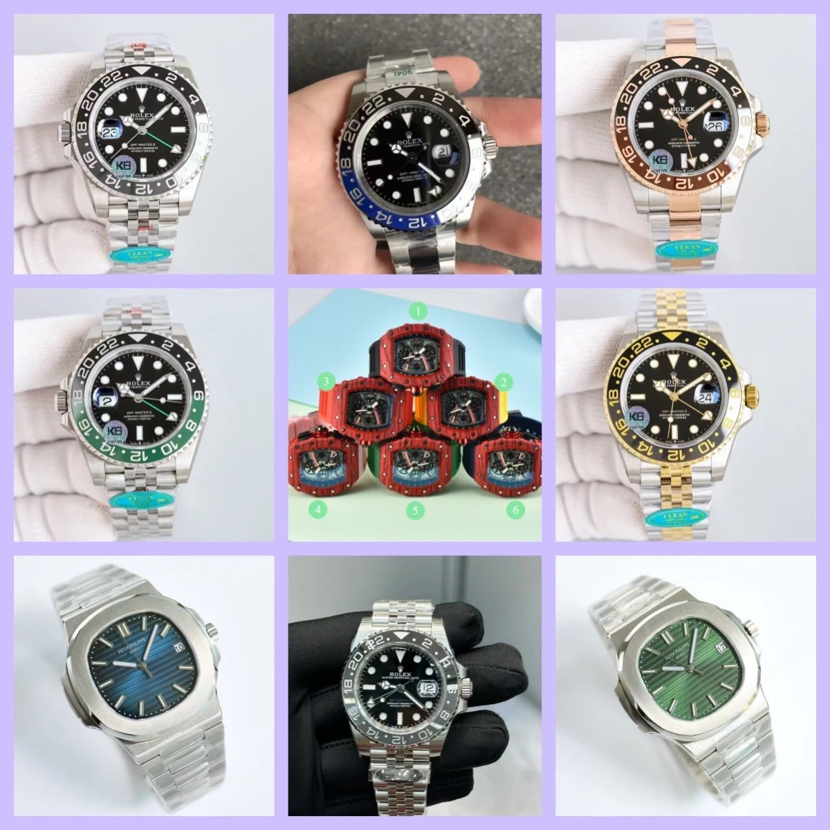 Luxury Rolex GMT-Master II Watch with Stainless Steel and Gold Band