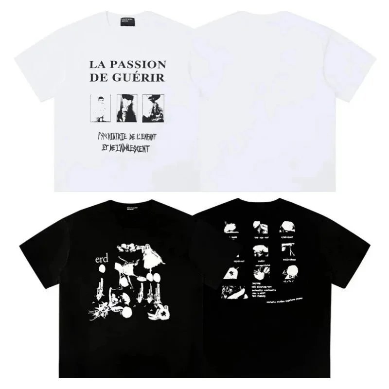 erd LA PASSION DE GUÉRIR T-Shirt Black White Graphic Tee