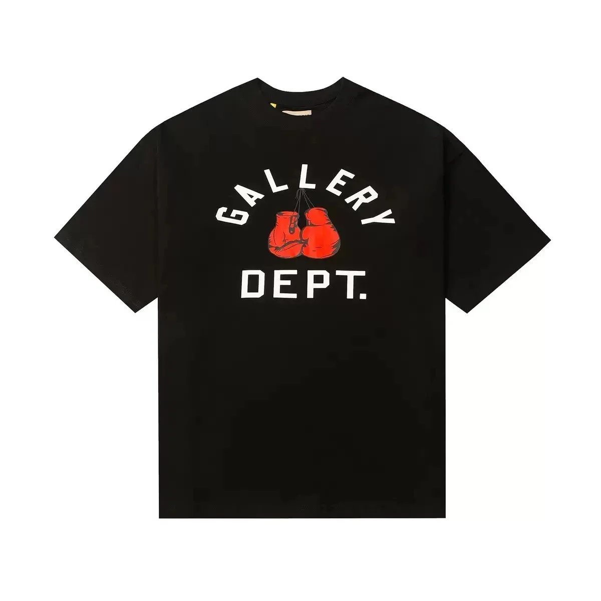 Gallery Dept. Black T-Shirt with Boxing Gloves Graphic