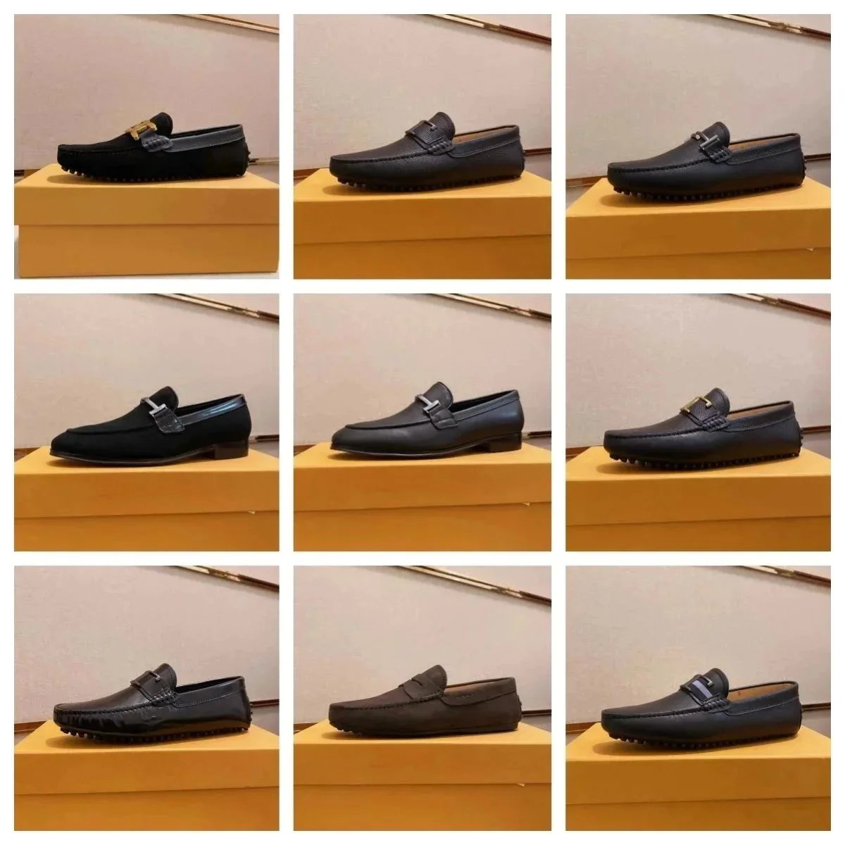 Tod's Men's Leather Loafers with Metal Buckle Design