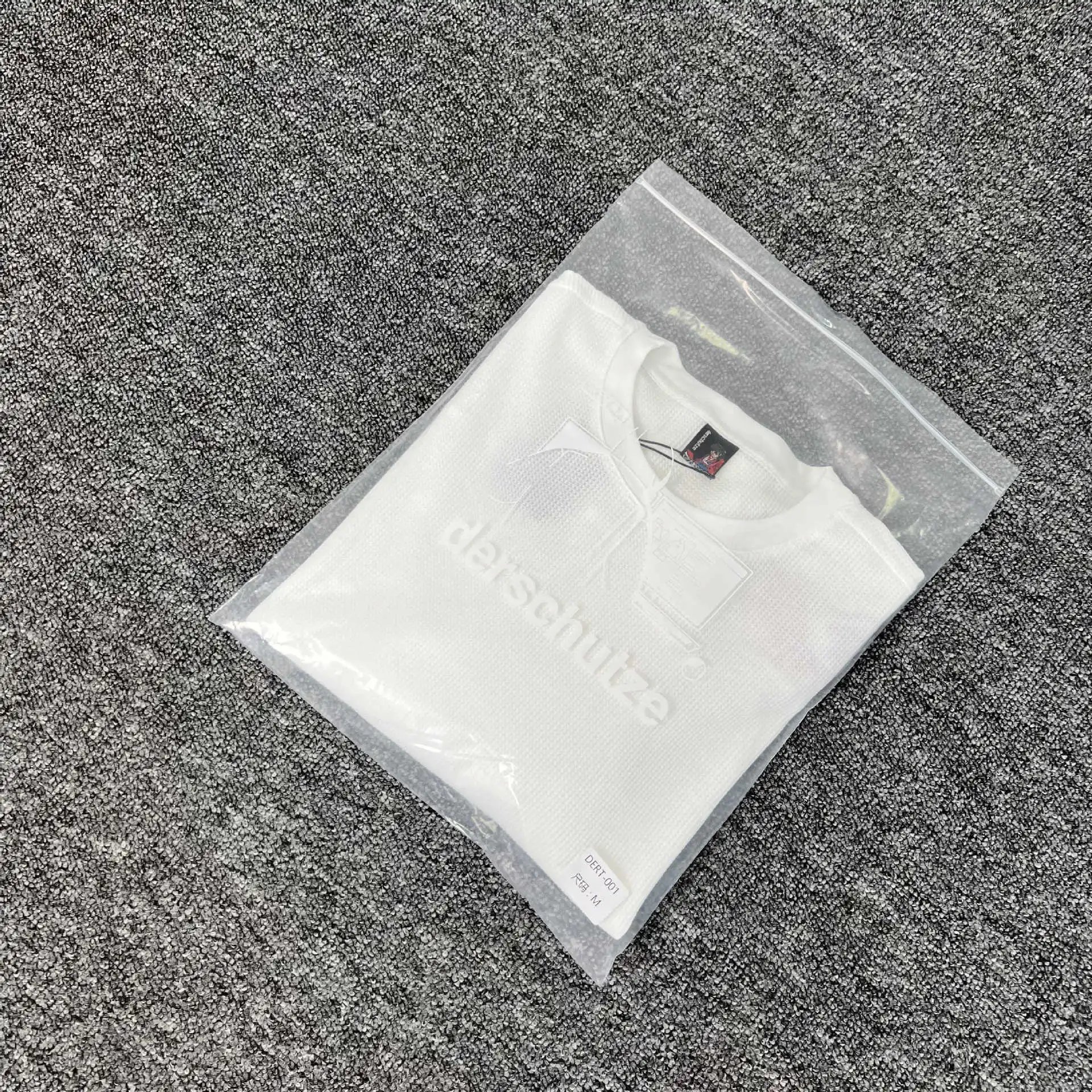 White Mesh T-Shirt with Embossed Logo derschutze