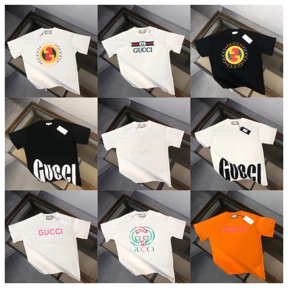 Gucci Logo T-Shirt Men Women Fashion Casual Short Sleeve Tee