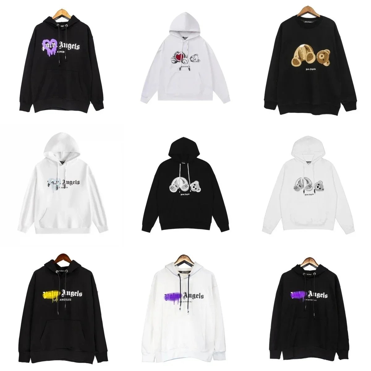 Palm Angels Hoodies Sweatshirts Unisex Streetwear Fashion