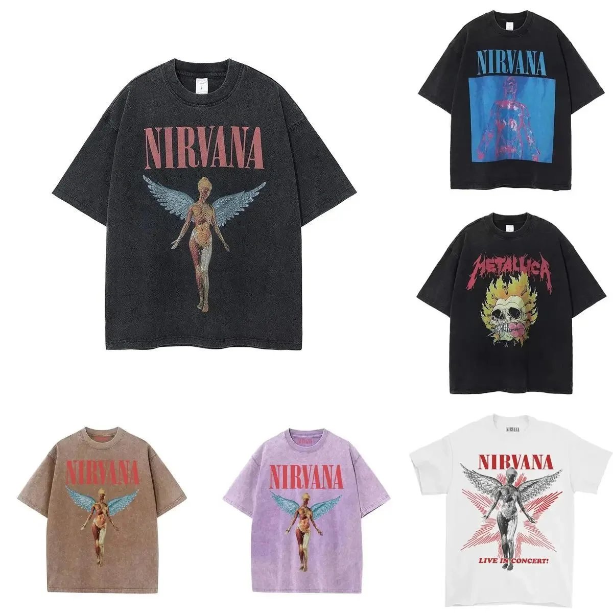 Nirvana Vintage Band T-Shirt Unisex Oversized Graphic Tee