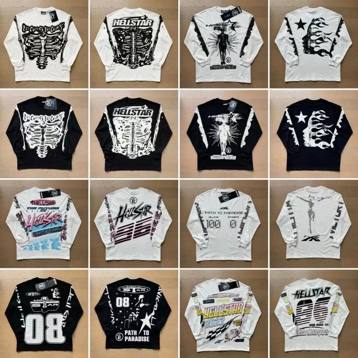 Hellstar Long Sleeve T-Shirts Graphic Streetwear Fashion