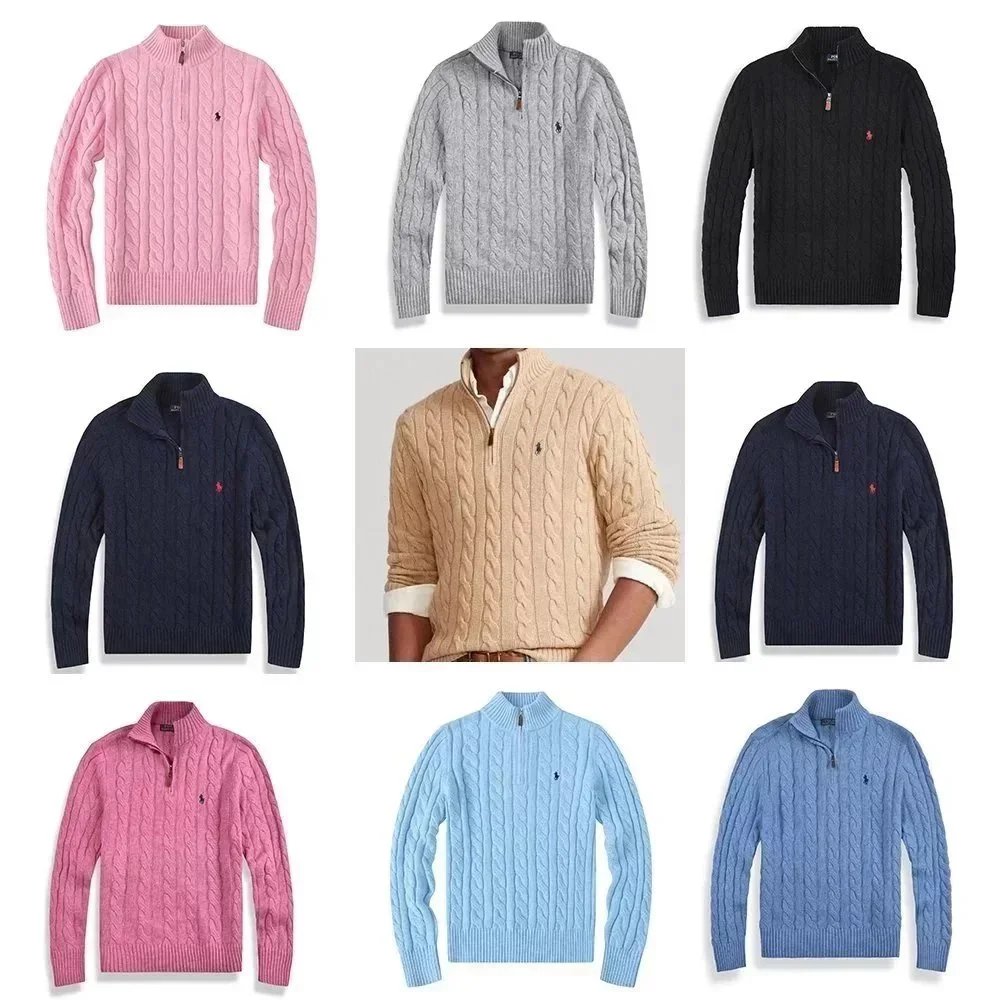 Ralph Lauren Men's Cable Knit Quarter-Zip Sweater