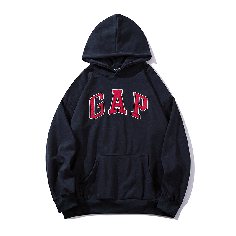 GAP Logo Hoodie Men Women Black Red Letter Sweatshirt Casual Hooded Sweater