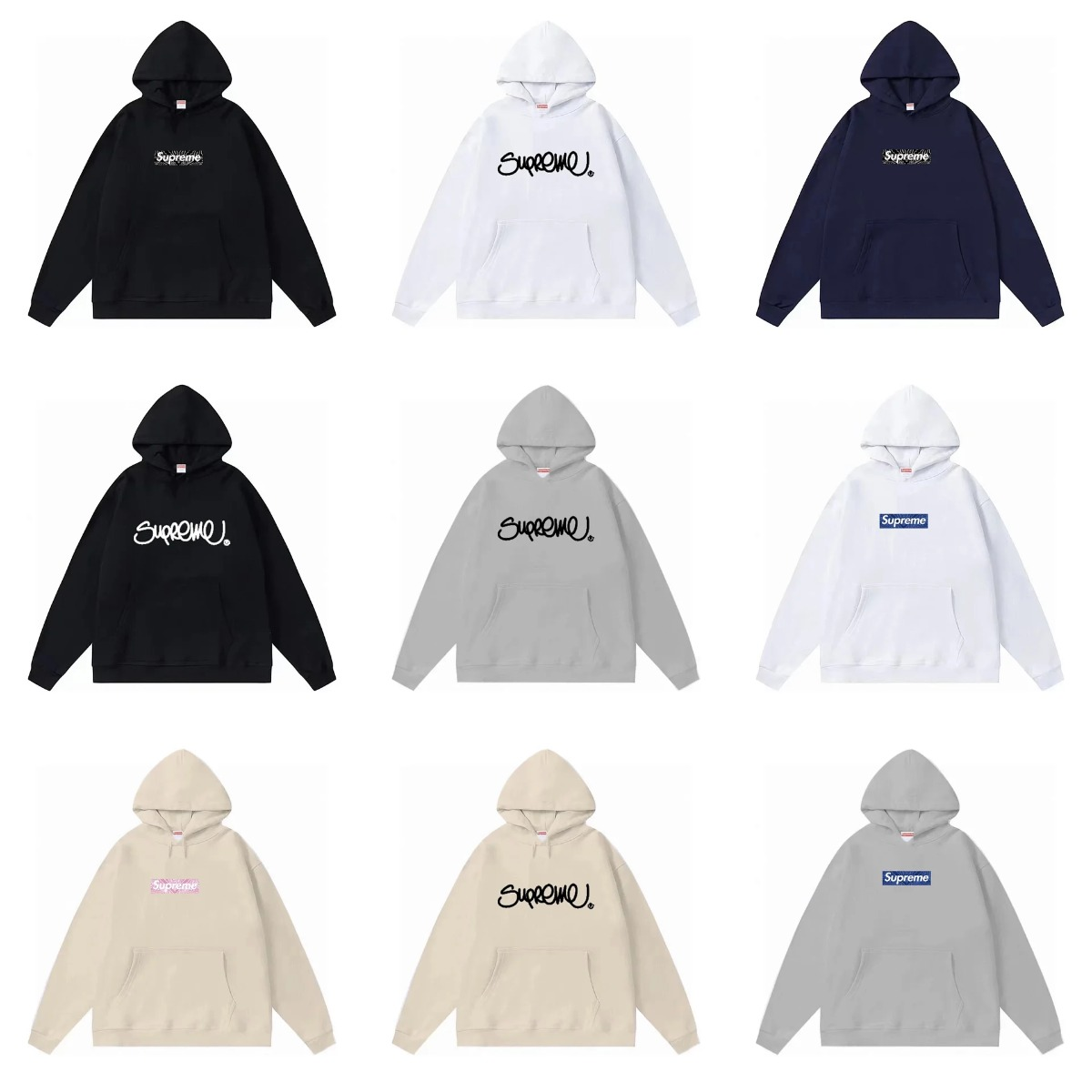 Supreme Hoodie Classic Logo Sweatshirt Men Women Streetwear
