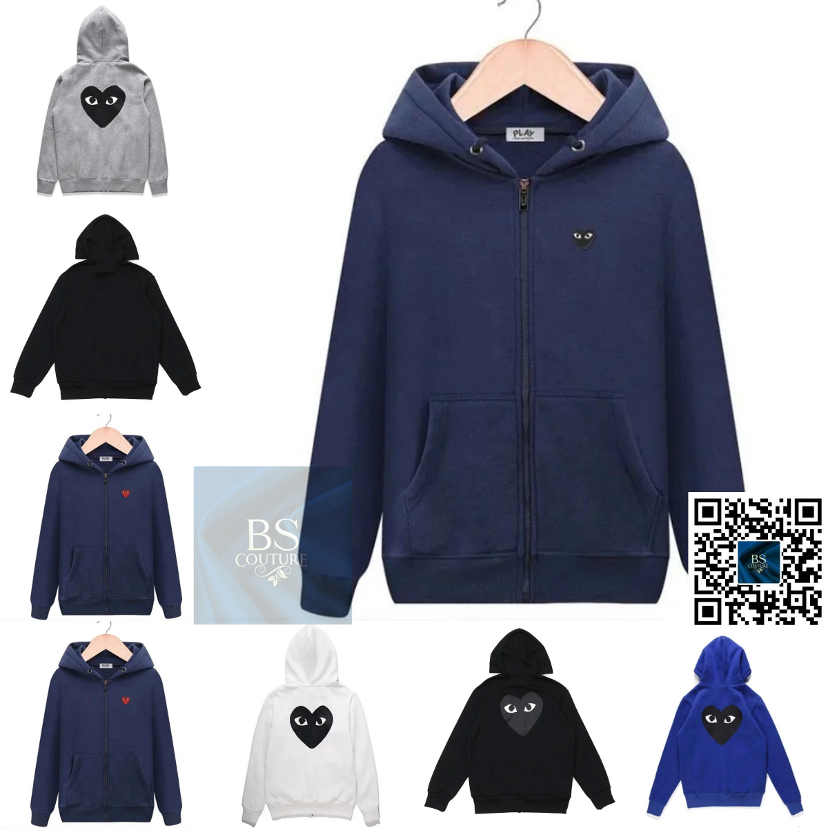 Heart Eye Logo Zip Hoodie for Kids - Stylish & Comfortable Sweatshirt