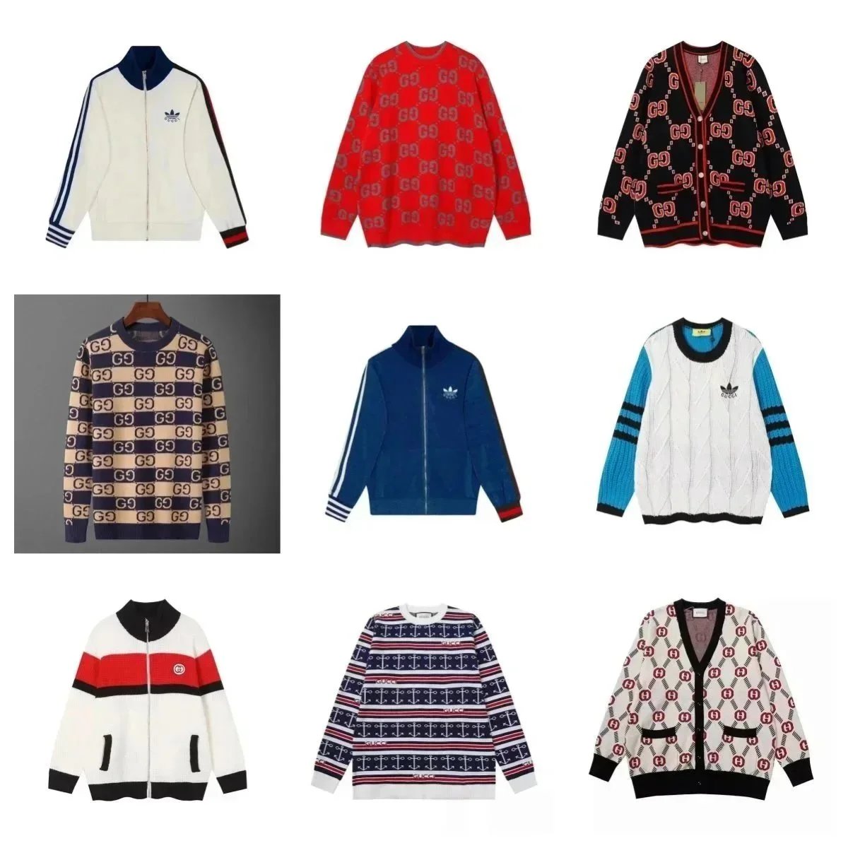 Gucci GG Pattern Knit Sweaters and Cardigans for Men and Women