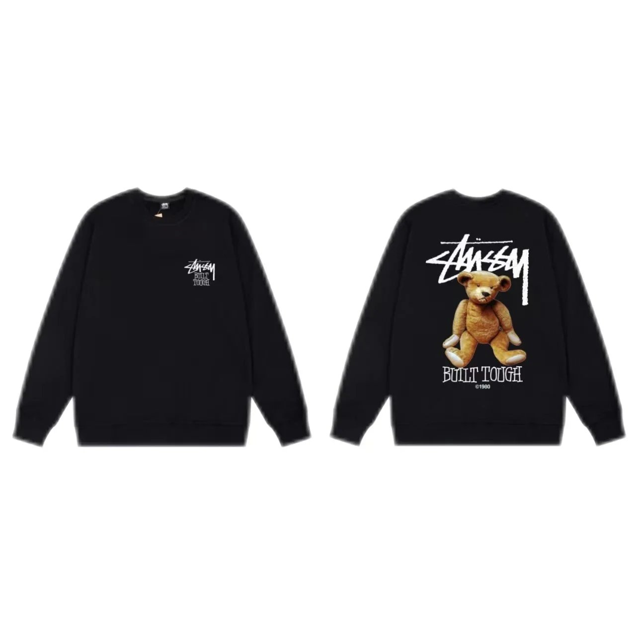 Stussy Built Tough Bear Sweatshirt Black