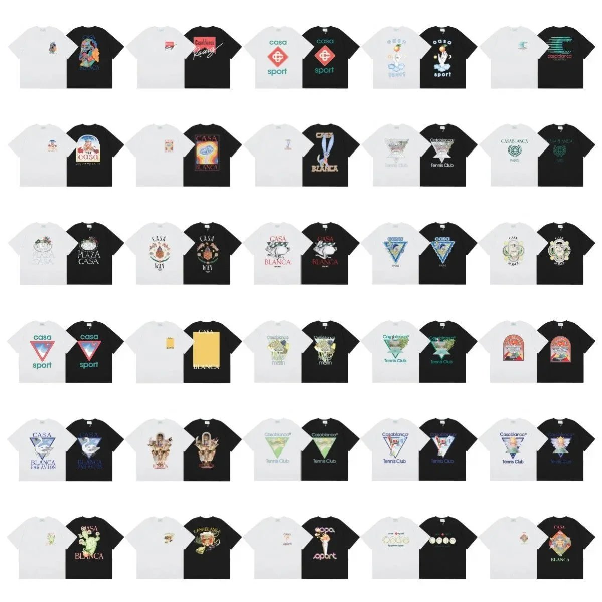 Casablanca T-Shirts Collection - Vintage Sport & Lifestyle Designs