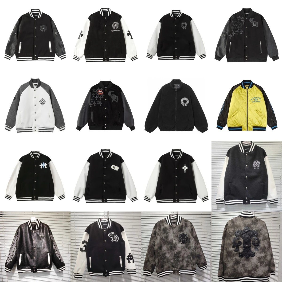 CLOT Vintage Style Varsity Jackets for Men and Women