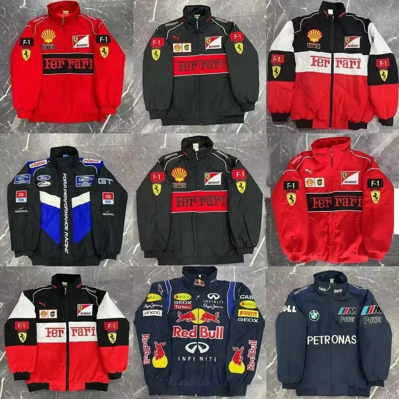 Official Ferrari F1 Racing Jacket Men Women Teamwear Fan Apparel