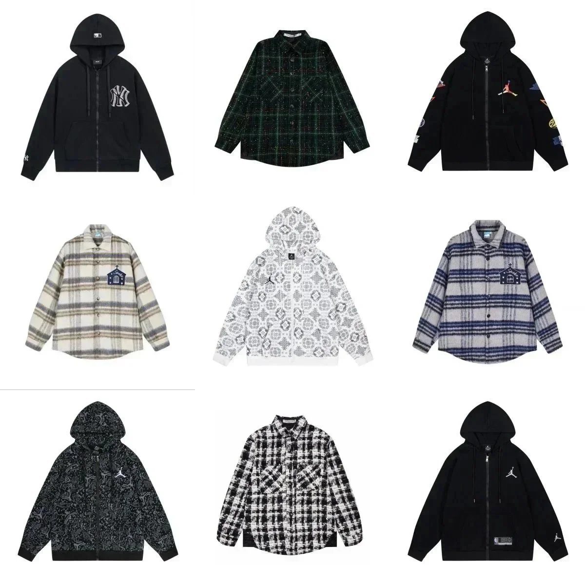 Jordan x MLB Collaborative Hoodies and Plaid Shirts